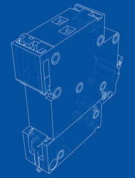 Automatic circuit breaker concept vector