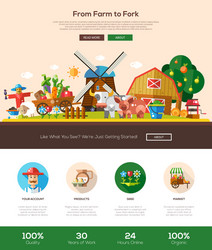 Farm Header Banner - Flat Web Design vector image