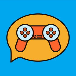 icon of social media e-mail game joystick message vector