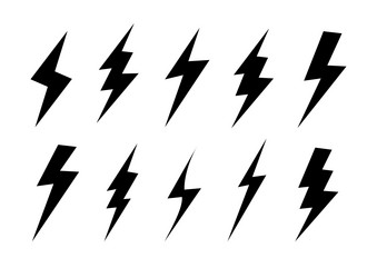 Install lightning flat style vector