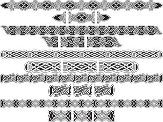 Intricate Celtic Interlacing Patterns vector