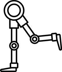 mechanical robot legs of android hand drawn vector
