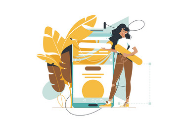 Mobile UI Development vector image