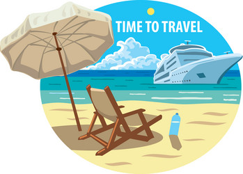 Ocean Cruise Resort Concept Vector Image