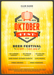 Oktoberfest beer festival celebration typography vector