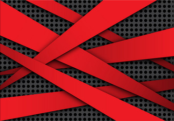 Abstract red line overlap gray circle mesh vector