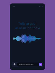 ai voice assistant mobile application user vector image