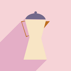 flat with shadow icon and mobile application vector