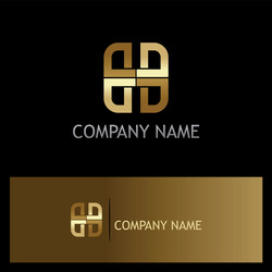 Shape arrow geometry gold logo Royalty Free Vector Image