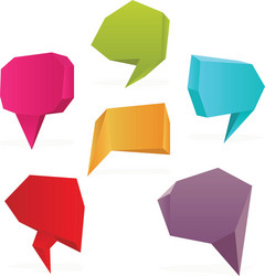 polygon speech bubbles vector