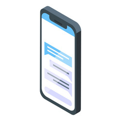 smartphone showing instant messaging app with chat vector image