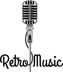 Retro vintage microphone 3 Royalty Free Vector Image