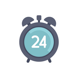 alarm clock showing twenty four hours for full day vector image