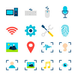 big data ai objects vector image