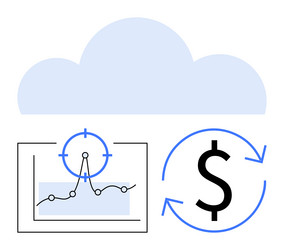 cloud-based analytics and revenue optimization vector image
