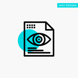file text eye computing turquoise highlight vector image