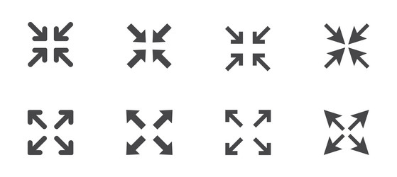 full screen icon interface menu cursor bitton vector image