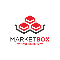 Package courier logo design Royalty Free Vector Image