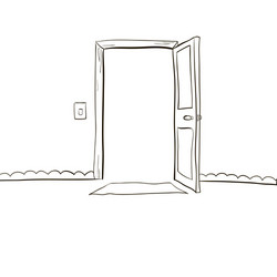 Open the door wide light output and input vector