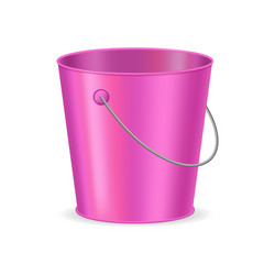 Purple Bucket with Handle - 3D Render vector image