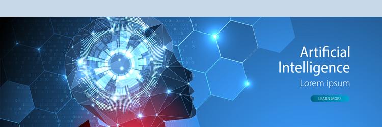 Artificial Intelligence Brain Network vector image