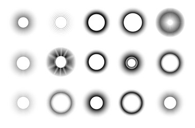 circle round and borders technology design element vector image