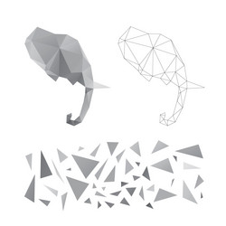 polygonal puzzle game constructor from triangles vector image