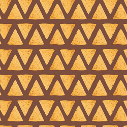 Seamless pattern with triangular corn chips vector
