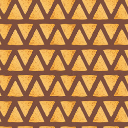 seamless pattern with triangular corn chips vector