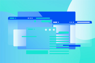 web pages design composition gradient network vector image