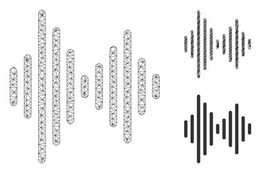 Audio signal mesh 2d model and triangle vector