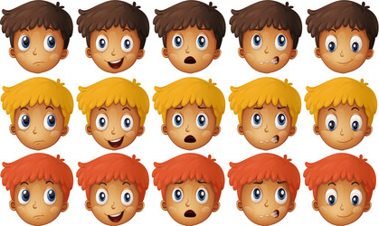 Cartoon Boy Face With Different Emotions Stock Illustration - Download  Image Now - Facial Expression, Human Face, Simplicity - iStock