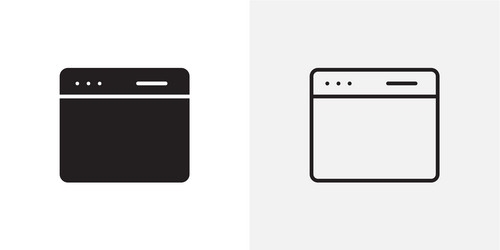 browser icons pack for apps and ui ux desigs vector image
