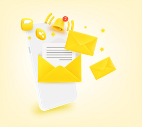 sending and receiving messages via modern mobile vector image