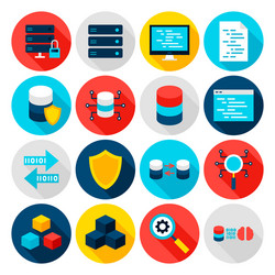 Big Data Circle Icons - Data Science vector