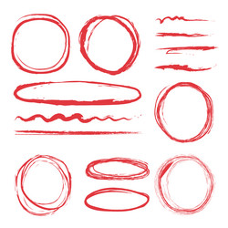 Highlighting Elements - Line & Circle Set vector image