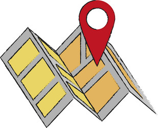Map location pointer vector