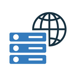 Web server icon vector