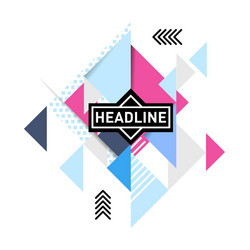 abstract banner with geometric pattern triangles vector image
