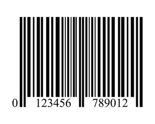 Bar code on a white background isolated vector