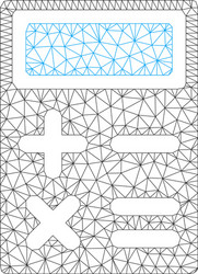 calculator polygonal frame mesh vector image