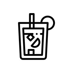 lemonade icon thin linear style design isolated vector image