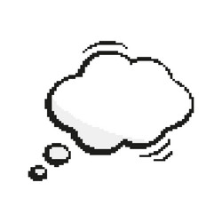 pixelated texting message blank box icon cloud vector image