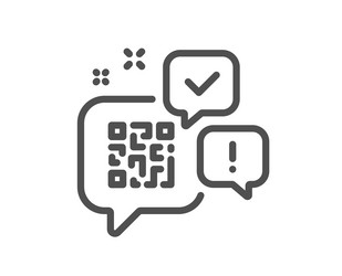 qr code line icon scan barcode sign vector image