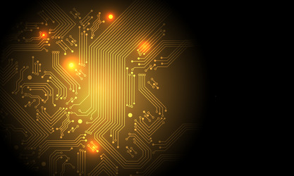 technology gold circuit mainboard computer vector