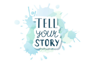 Storytelling handwritten lettering Royalty Free Vector Image
