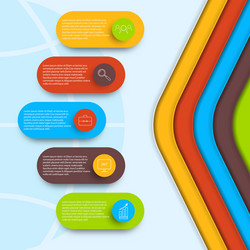 5 option template with place for text vector image