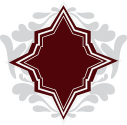 Angular vintage frame icon vector