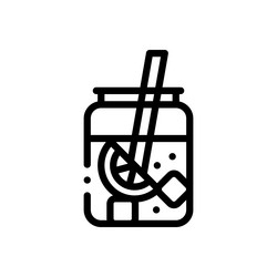 lemonade icon thin linear style design isolated vector image