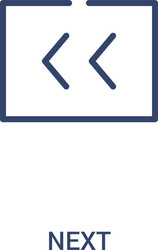 next concept 2 colored icon simple line element vector image